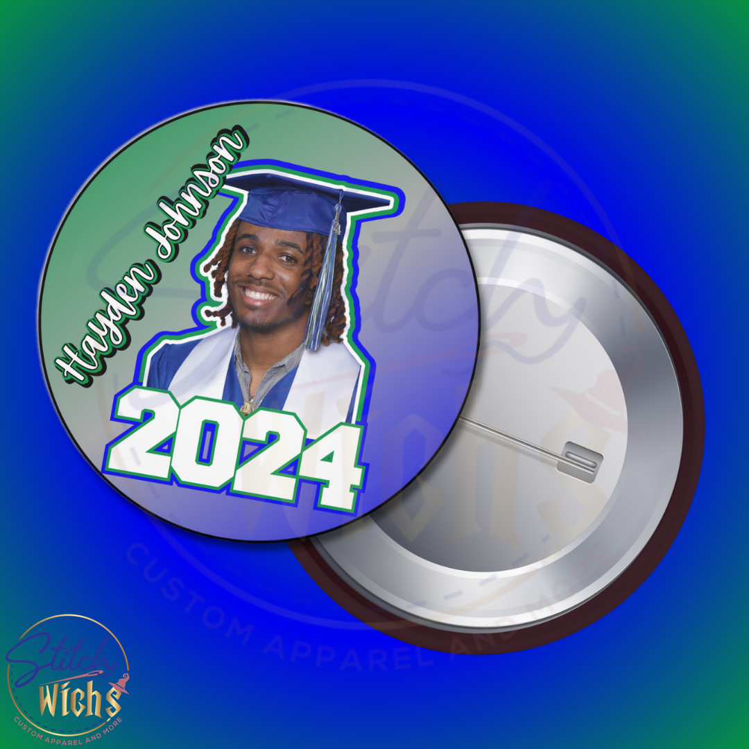 Custom Printed Graduation Buttons