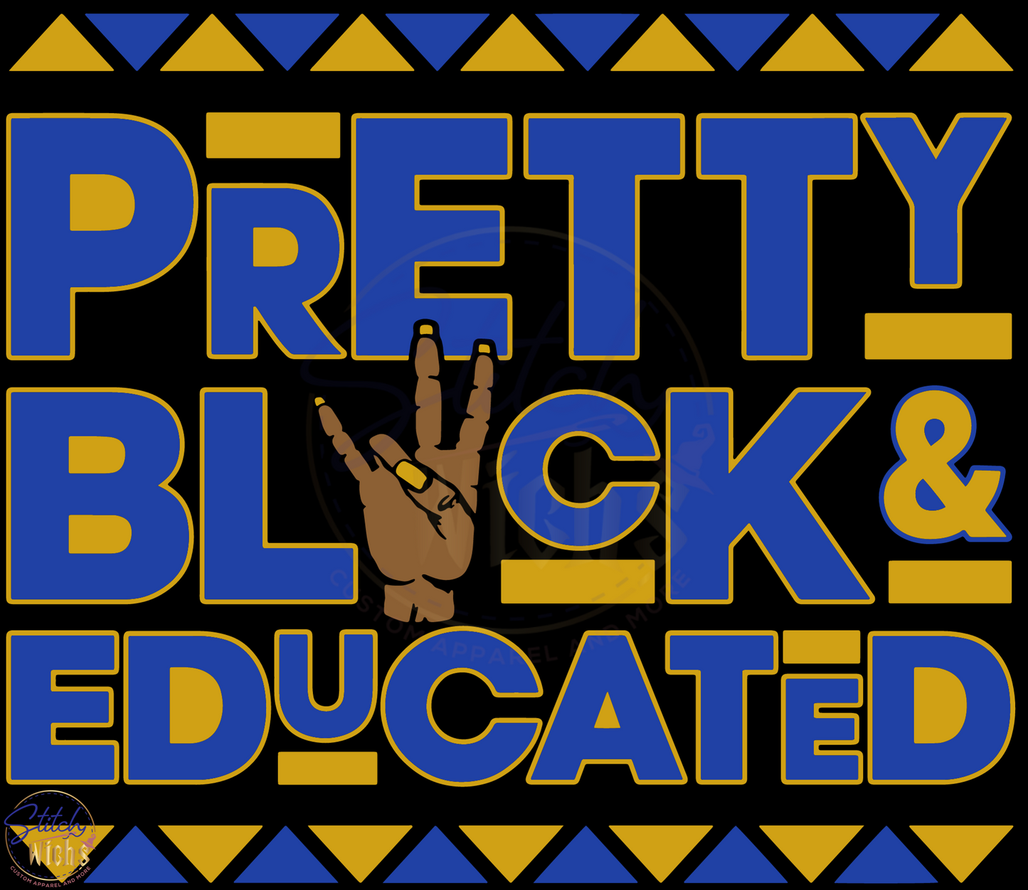 Pretty Black & Educated (Blue & Gold) Shirt