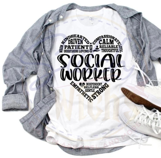 Social Worker Heart T-Shirt