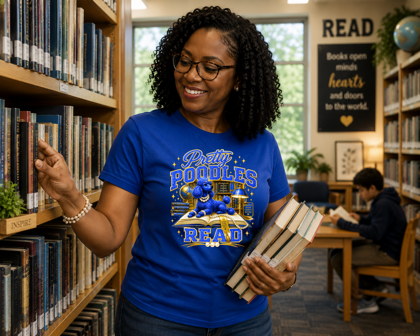 Pretty Poodles Read (Librarian)