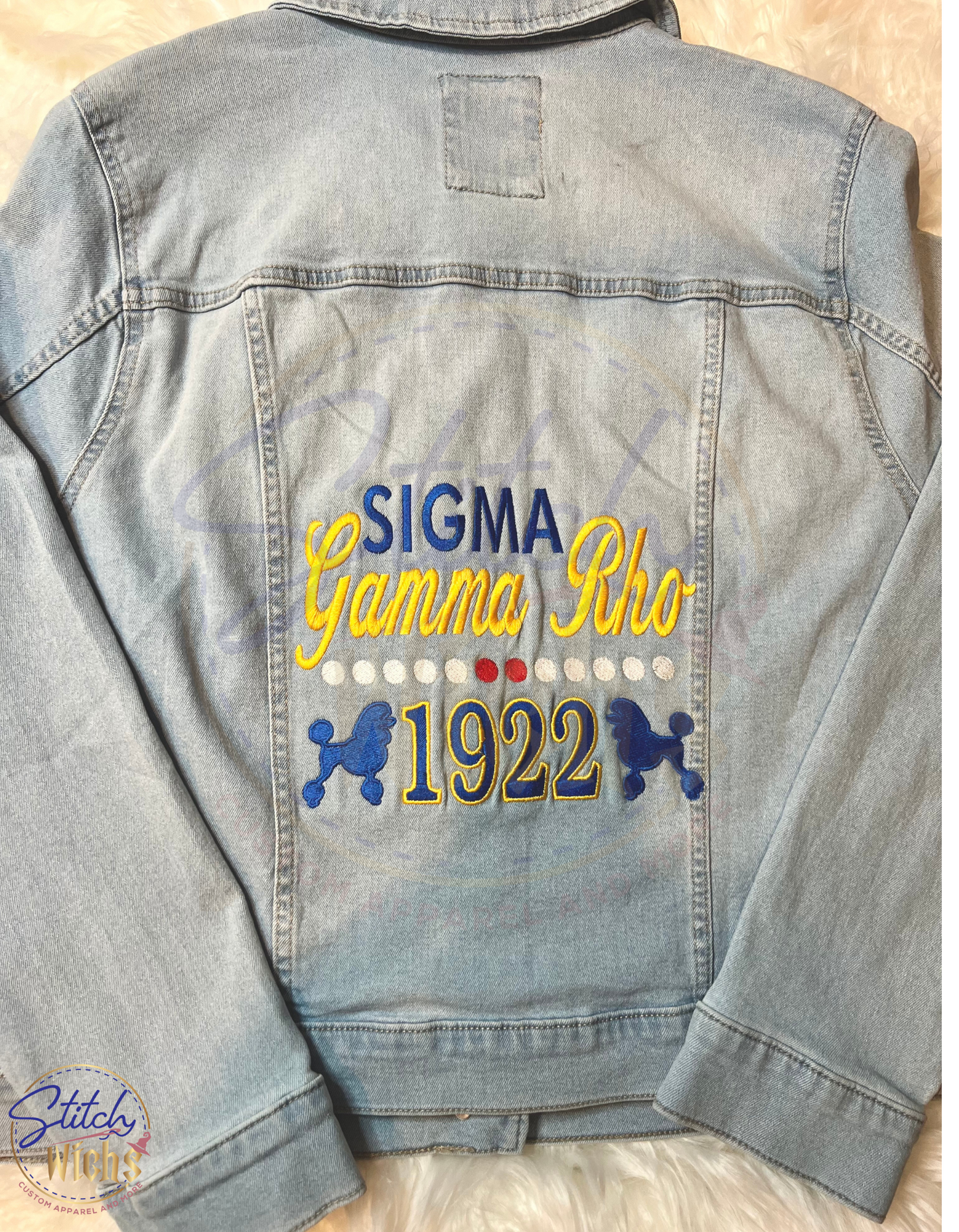 Poodles and Pearls Denim Jacket
