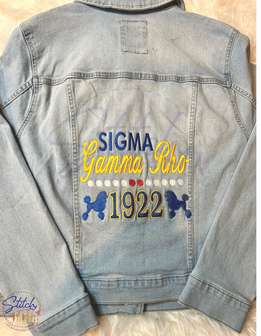 Poodles and Pearls Denim Jacket