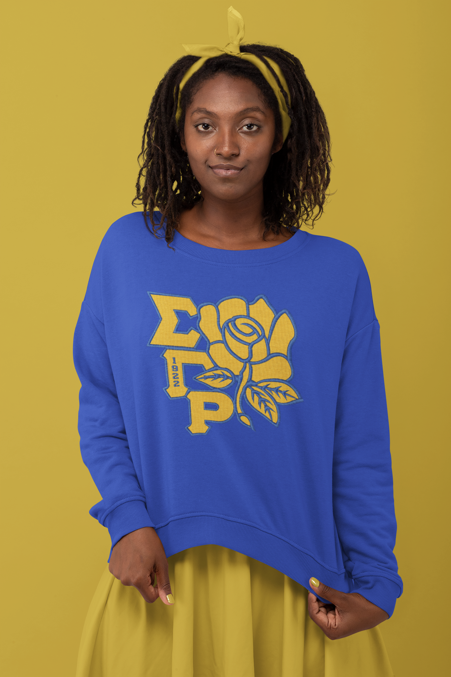 Yellow Tea Rose Embroidered Shirt