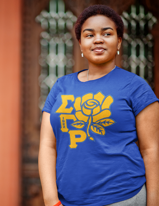 Yellow Tea Rose Embroidered Shirt